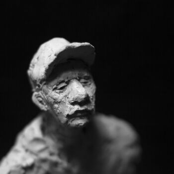 Rzeźba zatytułowany „Clay Face 46” autorstwa Fleur Elise Noble, Oryginalna praca, Terakota