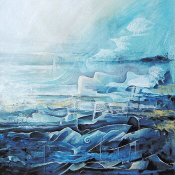Peinture intitulée "Atlantide" par Fleur Tesseraud, Œuvre d'art originale, Acrylique