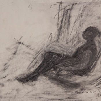 Dessin intitulée "Girl Sitting" par Fleur Elise Noble, Œuvre d'art originale, Crayon