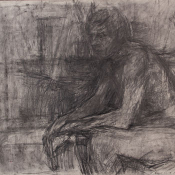 「Sitting」というタイトルの描画 Fleur Elise Nobleによって, オリジナルのアートワーク, 鉛筆