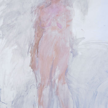 Painting titled "Nude 5" by Fleur Elise Noble, Original Artwork, Watercolor