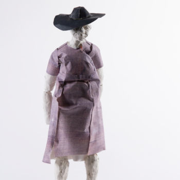 Escultura intitulada "Paper Puppet 9" por Fleur Elise Noble, Obras de arte originais, Argila