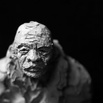 Sculpture titled "Clay Face 8" by Fleur Elise Noble, Original Artwork, Terra cotta