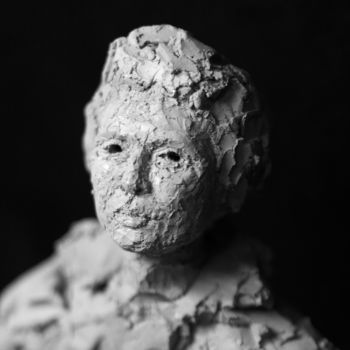 Sculpture titled "Clay Face 9" by Fleur Elise Noble, Original Artwork, Terra cotta
