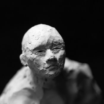 Sculpture titled "Clay Face 24" by Fleur Elise Noble, Original Artwork, Terra cotta