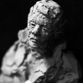 Sculpture titled "Clay Face 31" by Fleur Elise Noble, Original Artwork, Terra cotta