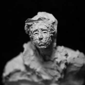 Sculpture titled "Clay Face 38" by Fleur Elise Noble, Original Artwork, Terra cotta