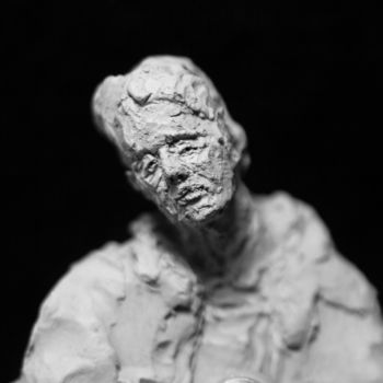 Sculpture titled "Clay Face 39" by Fleur Elise Noble, Original Artwork, Terra cotta