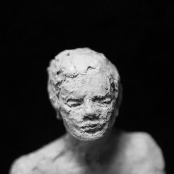 Scultura intitolato "Clay Face 40" da Fleur Elise Noble, Opera d'arte originale, Terracotta