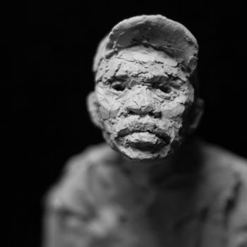 Sculpture titled "Clay Face 42" by Fleur Elise Noble, Original Artwork, Terra cotta