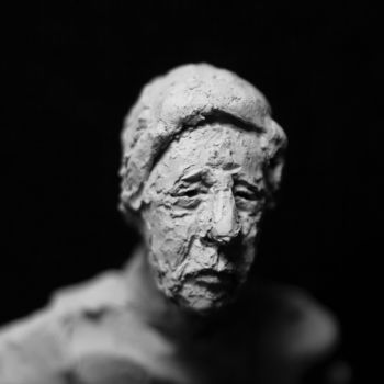 Sculpture titled "Clay Face 43" by Fleur Elise Noble, Original Artwork, Terra cotta