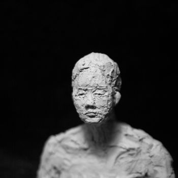 Sculpture titled "Clay Face 47" by Fleur Elise Noble, Original Artwork, Terra cotta