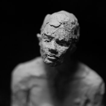 Sculpture titled "Clay Face 52" by Fleur Elise Noble, Original Artwork, Terra cotta