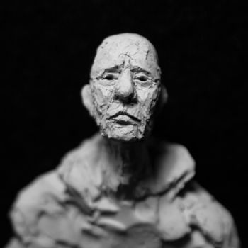 Sculpture titled "Clay Face 59" by Fleur Elise Noble, Original Artwork, Terra cotta