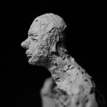 Sculpture titled "Clay Face 66" by Fleur Elise Noble, Original Artwork, Terra cotta