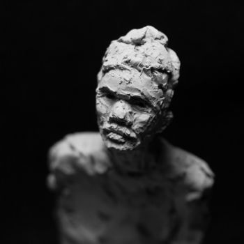 Sculpture titled "Clay Face 69" by Fleur Elise Noble, Original Artwork, Terra cotta
