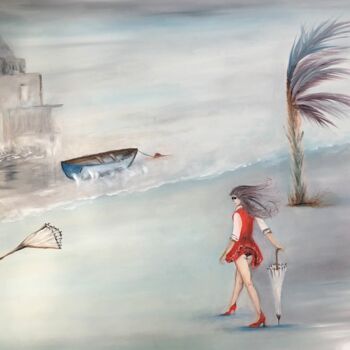 Peinture intitulée "Dans le vent" par Fleurlise Artiste Peintre Et Sculpteur, Œuvre d'art originale, Acrylique
