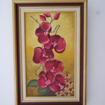 Malerei mit dem Titel "Orchidées" von Christian Fleurquin, Original-Kunstwerk