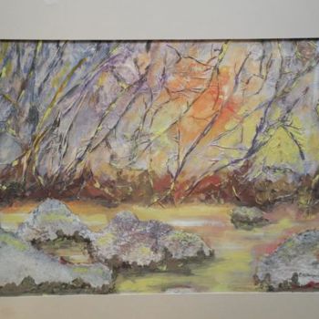 Drawing titled "La forêt en hiver" by Christian Fleurquin, Original Artwork