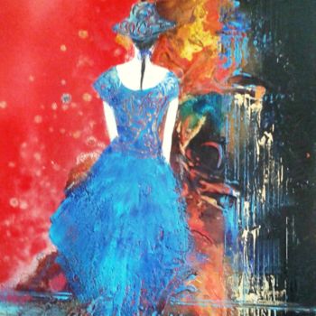 Malerei mit dem Titel "Femme du monde I" von Chantal Longeon, Original-Kunstwerk