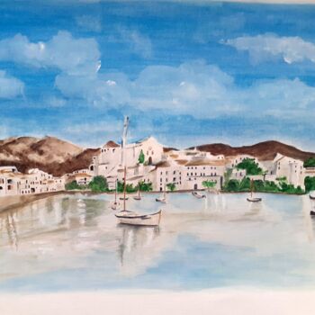 Painting titled "Aquarelle port St J…" by Florence Mignot, Original Artwork, Watercolor