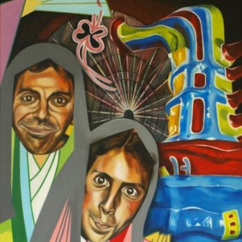 Painting titled "Les zinzins" by Flo Jaouen, Original Artwork