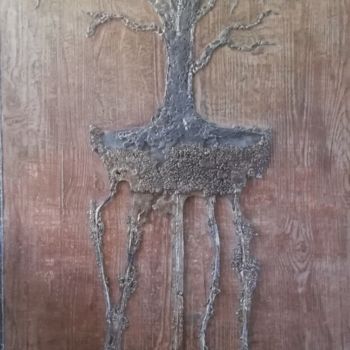 Skulptur mit dem Titel "Arbre de Vie" von Florian Barruel, Original-Kunstwerk, Metalle