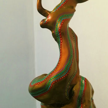 Sculpture intitulée "Oh ! FLAMENCO" par Flod, Œuvre d'art originale, Acrylique