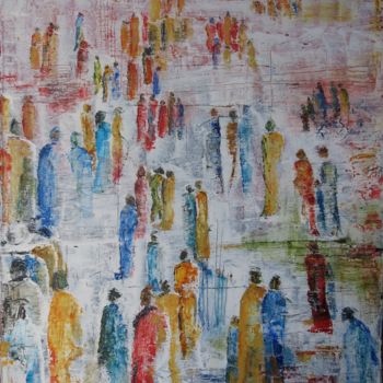 Peinture intitulée "Migration" par Florence Faure, Œuvre d'art originale, Huile