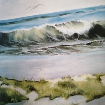 Peinture intitulée "mer" par Cyndélie, Œuvre d'art originale, Acrylique