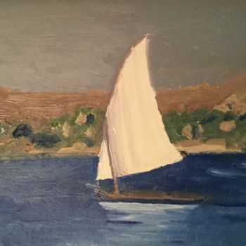 Painting titled "Voile blanche" by Anne Flora De Negroni, Original Artwork