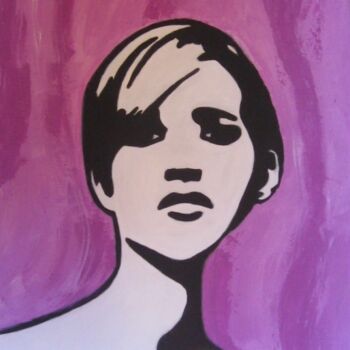 Painting titled "POP ART N°1 ..." by Flora I., Original Artwork, Acrylic Mounted on Wood Stretcher frame