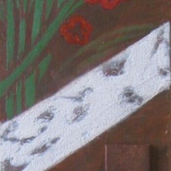 Painting titled "FLEUR DES SABLES" by Flora I., Original Artwork, Acrylic Mounted on Wood Stretcher frame