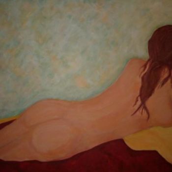 Painting titled "lonesome" by Flora, Original Artwork, Oil