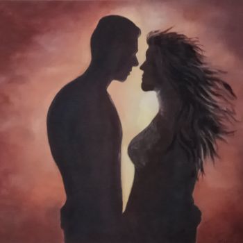 Painting titled "amor.jpg" by Florbela Fidalgo, Original Artwork, Oil