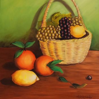 Pintura titulada "Frutos.jpg" por Florbela Fidalgo, Obra de arte original, Oleo
