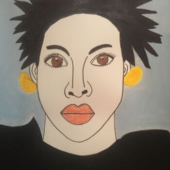Drawing titled "FEMME 153" by Florence Aubry, Original Artwork, Acrylic