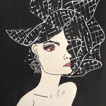 Drawing titled "FEMME 155" by Florence Aubry, Original Artwork, Acrylic