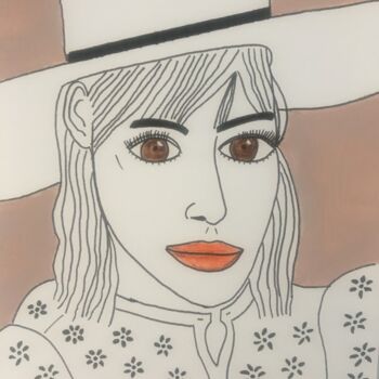 Dessin intitulée "Femme 251" par Florence Aubry, Œuvre d'art originale, Acrylique