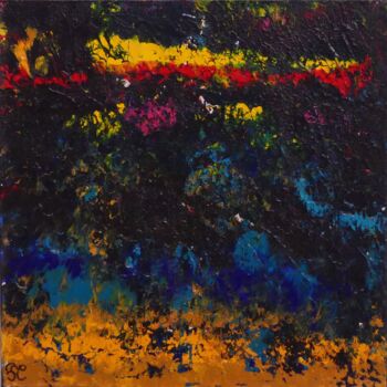 Painting titled "Orage" by Florence Coquet, Original Artwork, Acrylic Mounted on Wood Stretcher frame