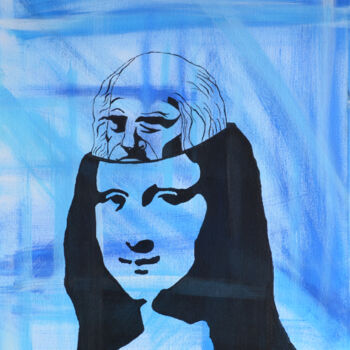Peinture intitulée "Joconde - en tête à…" par Florence Debertonne-Dassule (FD²), Œuvre d'art originale, Acrylique Monté sur…