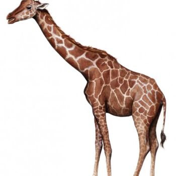 Painting titled "Girafe" by Florence Dellerie, Original Artwork