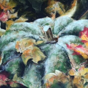Рисунок под названием "Couleurs d'automne…" - Florence Le Guennec, Подлинное произведение искусства, Пастель