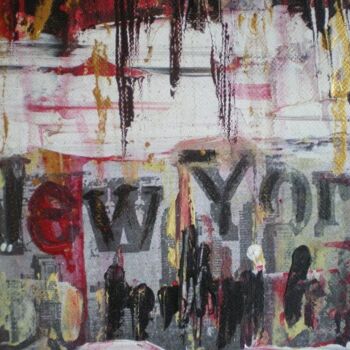 Peinture intitulée "New-York" par Florence Lebbed, Œuvre d'art originale, Huile