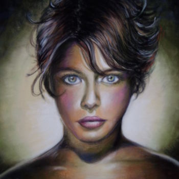 Painting titled "Emma.jpg" by Florence Martini (FLO), Original Artwork, Pastel