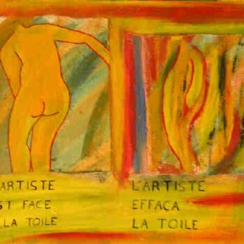 Painting titled "les toiles rouges" by Florence Masson, Original Artwork
