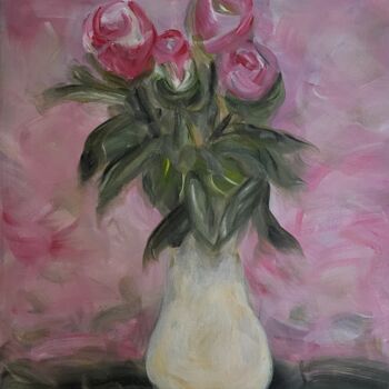 제목이 "La  vie en roses"인 미술작품 Florence Trottoli로, 원작, 아크릴 나무 들것 프레임에 장착됨