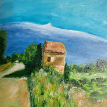 Pittura intitolato "Sur la route du Mon…" da Florence Trottoli, Opera d'arte originale, Acrilico