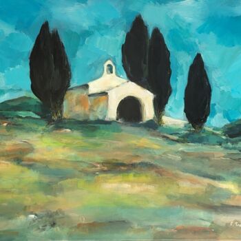 Peinture intitulée "La Chapelle Sainte…" par Florence Trottoli, Œuvre d'art originale, Acrylique