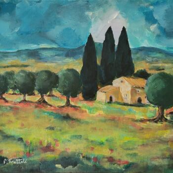 Peinture intitulée "Sérénité Provençale" par Florence Trottoli, Œuvre d'art originale, Acrylique